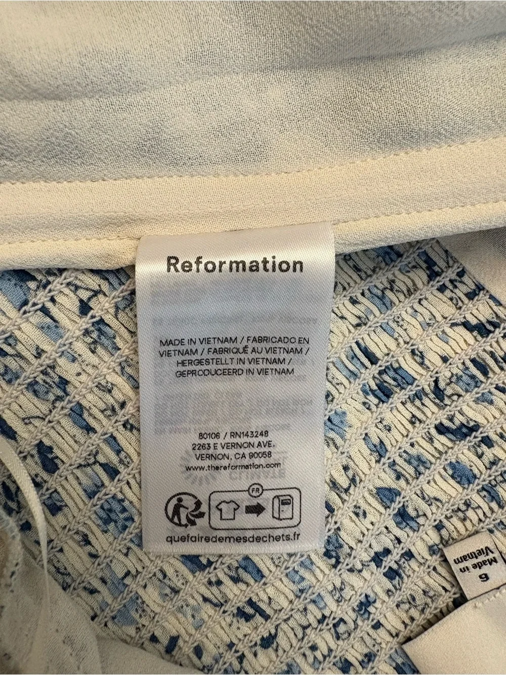 Reformation Marin Top Floral Blouse